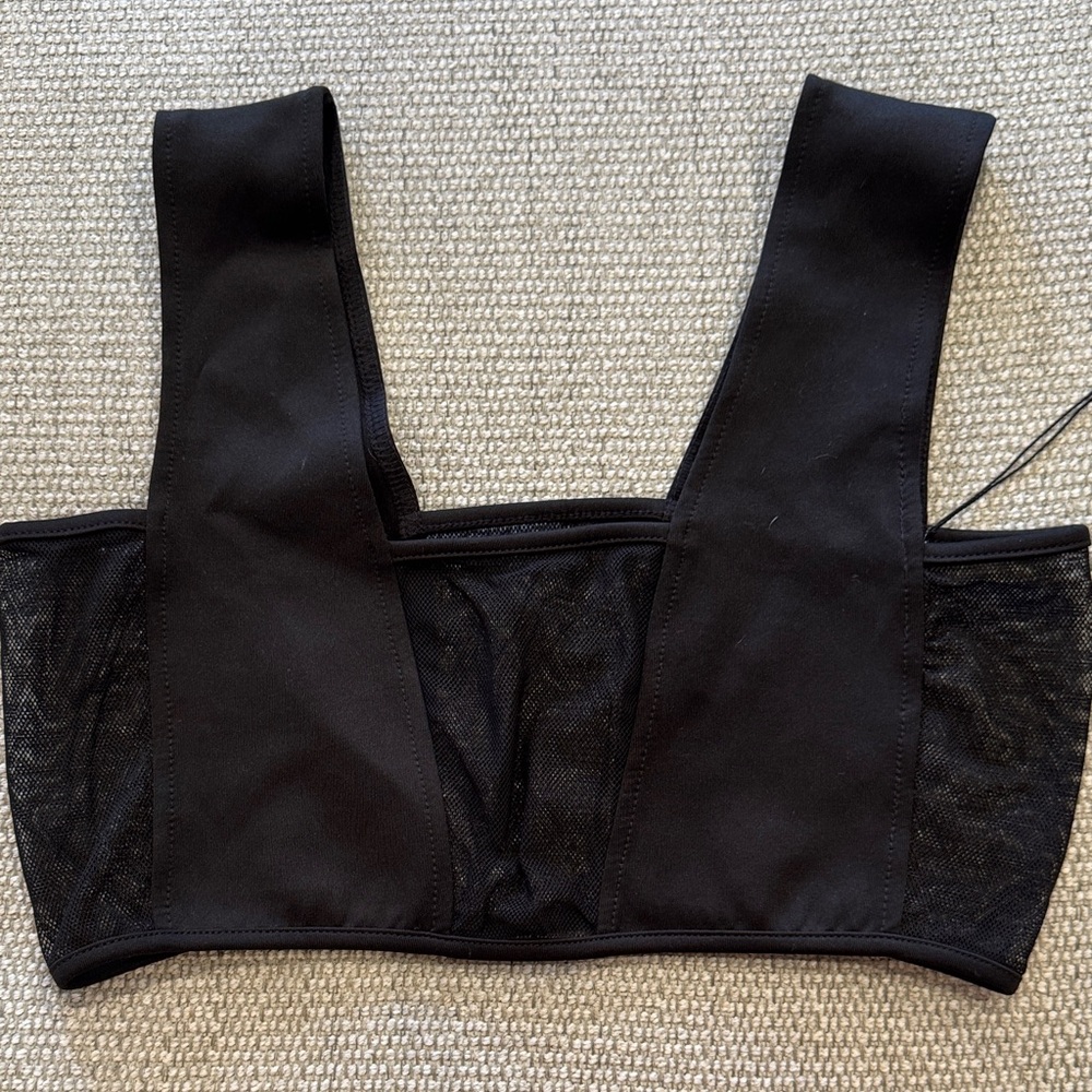 NWT Rehab Black Mesh Women's Crop Top / Bralette - size M
